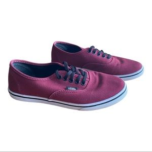Vans Classic Canvas Burgundy Maroon Sneakers Black Laces Women Size 5.5 (Men 4)